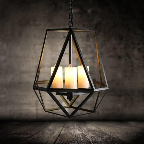 Retro American Village Candle Holder Pendant Lights Industrial Cafe Hotel Iron Caravan Light Bar Pastoral Light