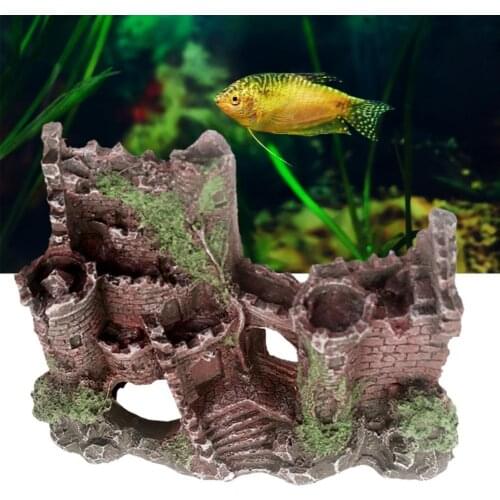 Healthy Practical Aquarium Castle Decoration Safe Fish Tank Decoration High Imitation for Aquarium Decor