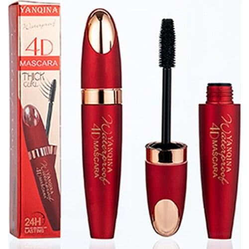 Professional 24h Lasting 4D Silk Lash Mascara Waterproof Rimel Mascara for Eyelash Extension Black Thick Lengthening Eye Lashe