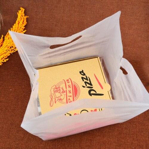 100 x Pizza packaging bag Translucent Plastic food Bag 4 sizes,Transparent Cake Box Bag,Thickened Food Bag Wholesale Decoration