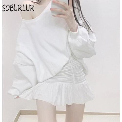 SOBURLUR 2021 Summer Basic Harajuku Kawaii Mini Skirts New Preppy Fashion Female Clothese Womens High-waisted Skirt LGirls Lady