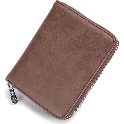High quality Cowhide Womens card holder Multi Slots Men card wallet Big Passport cover leather RFID Mens wallet For bank cards