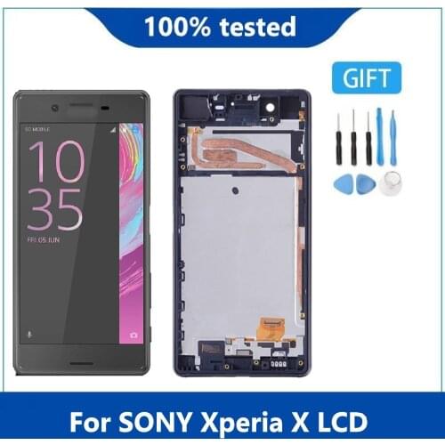 5.0" Original LCD For SONY Xperia X F5121 F5122 LCD Display Touch Screen Digitizer Assembly Frame Replacement For SONY X LCD