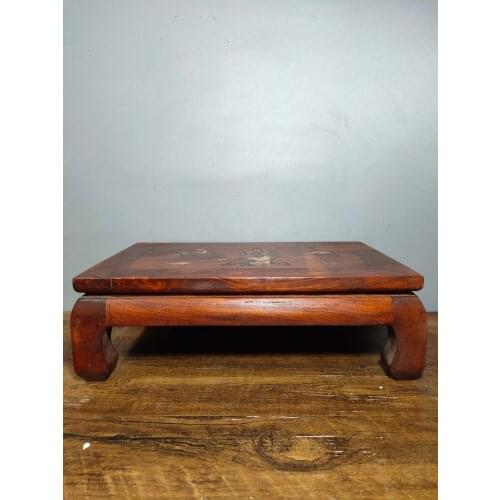 15"Tibet Buddhism Temple Old Rosewood shell Kang table coffee table Chang'e to the moon Desk For table decoration