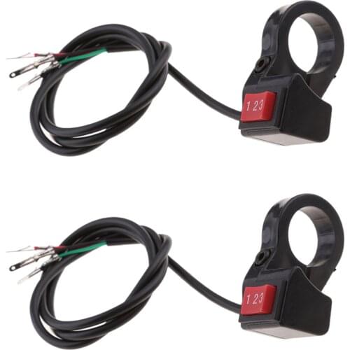 2 pieces Handlebar 3 Speed Position SPDT Switch Electric Bike Ebike Scooter Parts & Accessories