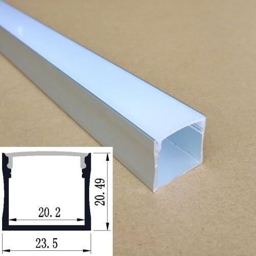 5-10Packs(20meters) x 2000mm 23.5mm Wide,20mm Height Led Aluminum channel with diffuser , Led aluminum profile for Led housing