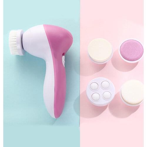 5 in 1 Face Cleansing Brush Silicone Facial Brush Deep Cleaning Pore Cleaner Face Massage Skin Care Waterproof Facial Brush