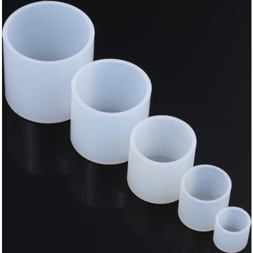 DIY Cylinder White Transparent Silicone Resin Candle Mould Flower Planter Home Jewelry Making Succulents Clay Crystal Glue Molds