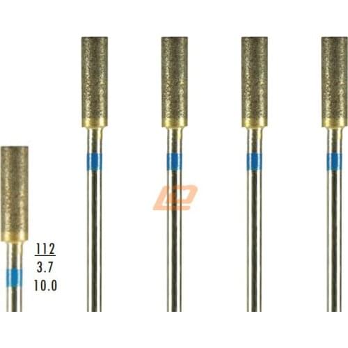 5pcs Cylinder Cylindrical Fully-Sintered Diamond bur 70/100/170/325/600mesh A037 dental laboratory fully sintered diamond bur