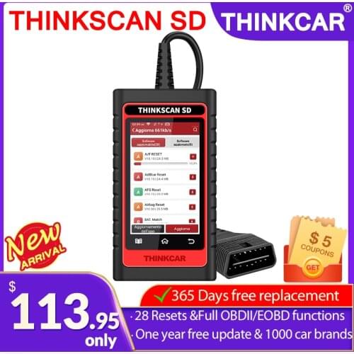 Diagnostic Tools OBD2 EOBD Thinkcar Auto Scanner Thinkscan SD4 DPF TPMS SAS OIL EPB IMMO Reset ENG ABS SRS Free Update