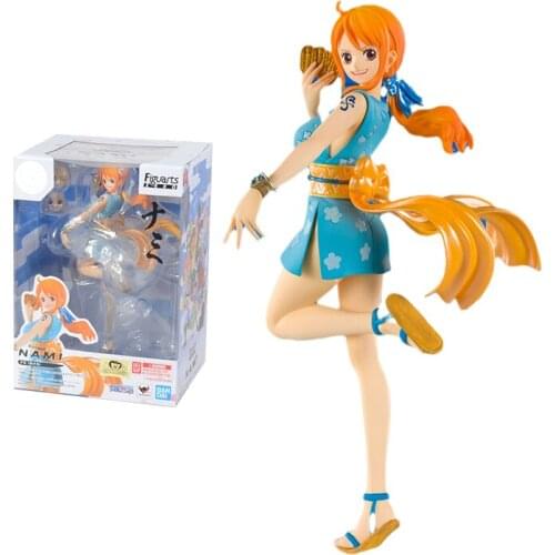 Bandai One Piece Figure ZERO Wano Country Female Ninja Nami Anime Figure Genuine Model Action Toy Figure Toys for Children