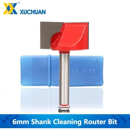 1pc 6mm Shank Bottom Cleaning Router Bit T-Slot Router Bit CNC Router Engraving Bit Wood Milling Cutter Woodworking Tools
