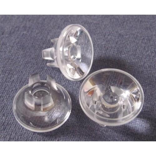 #ITZ-20 High quality LED Optical Lens, Size: 20x12.8mm, Degree: 38, 48, 60, Clear & Plano surface, 4 base feet, PMMA