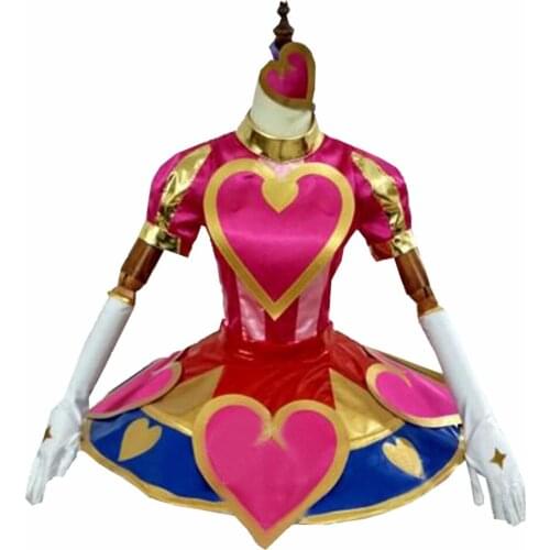 2017 LOL Orianna Heartseeker Valentines Day Cosplay Costume Halloween Uniform Shirt+Skirt+Gloves+Headdress