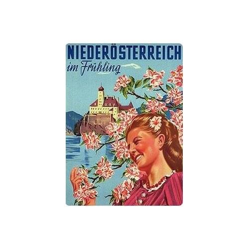 Beauty Flowers Austria Landscape Tour Travel Retro Poster Canvas Painting DIY Wall Paper Posters Home Decor Gift