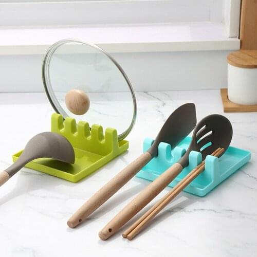 Kitchen Pot Cover Rack Household Multi-function Rack Sitting Type Pot Cover Cooking Pot Spatula Spoon Storage Rack