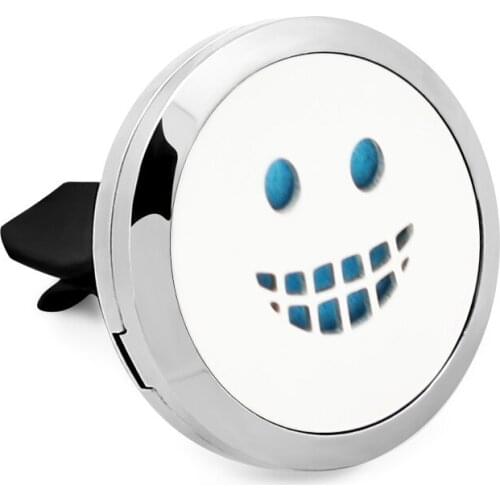 Melone 30mm Essential Oil Car Diffuser Locket Vent Clip 316L Stainless Steel Perfume locket Magnetic with 10p Oil Pads