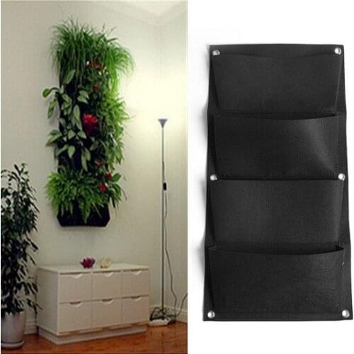Planting Bags Outdoor Vertical Gardening Hanging Wall Garden Seedling Wall Planter Growing Bags 65x26cmx1mm