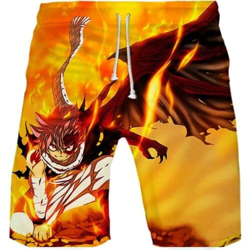 Anime 3D Fairy Tail Men Swimwear Swim Shorts Trunks Beach Board Short Swimming Pants Swimsuits boys Running Sport Surffing short