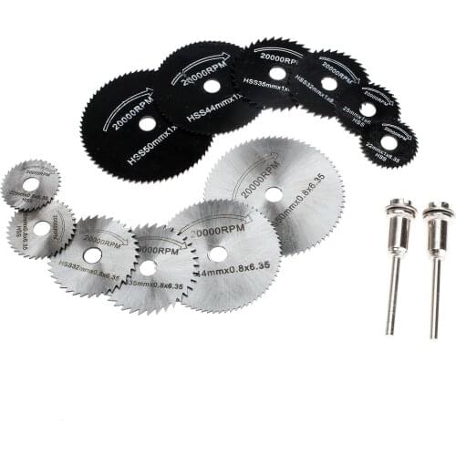 New 14Pcs Dremel HSS Mini Circular Saw Blades Wood Cutting Disc Grinding Wheel Set for Rotary Woodworking Tools Accessories