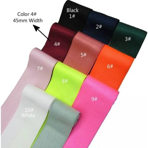 New 2" Colorful Stretch Smooth Elastic Bands Webbing 45mm 50mm Width 4 Meters DIY Decor Dress Skirt Bag Belt Grament Accessories