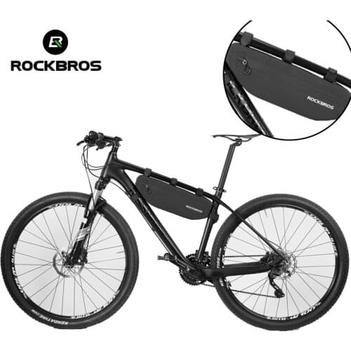 ROCKBROS Cycling Bicycle Frame Bag 3L Waterproof Top Tube Front Frame Bag MTB Road Bike Triangle Pannier outdoor Bike Travel EDC