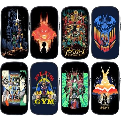 Students My Hero Academia Pencil Case Child All Might Pen Bag Teens Stationery Bag Deku Pencil Box Boys Girls Pencil Holder Gift