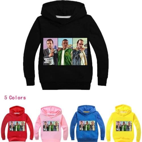 Boys Outwear gta 5 Hoodies gta Street Fight Long with gta 5 Costumes Clothes T shirts Childrens Sweatshirts For Boys Kids Tops
