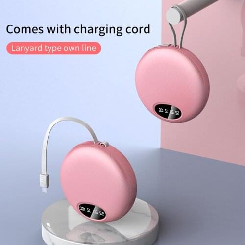 FLOVEME 20000mAh Power Bank LED Display Mini Powerbank Built-in 3 in 1 USB Cable External Battery for Xiaomi mi iPhone Poverbank