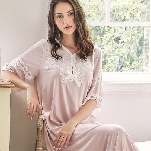 Nightgown Women Long Dress Romantic Nightgown For Lady