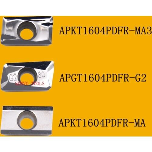 10pcs/Set APKT1604 APKT1604PDER APKT1135 APKT1003 APKT1135PDER -MA/-MA3 H01 APGT1604/APGT1135-G2 HTi01 R0.8 milling insert DFUTE