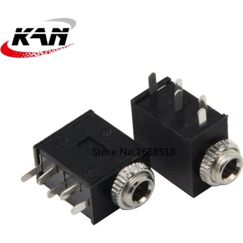 10 PCS PJ-325M power socket 3.5 headphone socket 5-foot socket without fixed foot 3.5MM socket