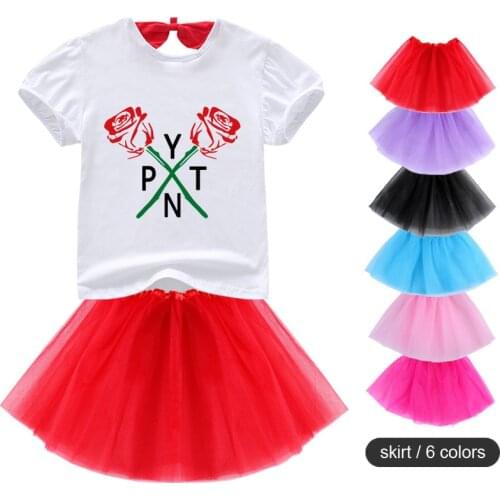 2020 Summer Moormeier Rose Baby Girls Tutu Dresses+Short Sleeve T Shirts 2 Pcs Set Princess Dress Tops Suits Cute Kids Costumes