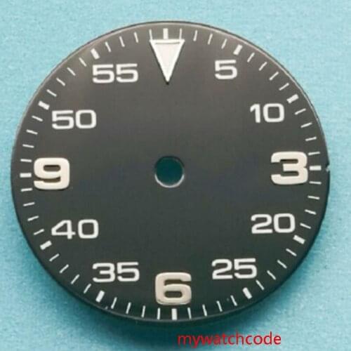 29mm Black Sterile Watch Dial Fit MIYOTA 8215 NH35A Automatic Movement Luminous Green Marks Wristwatch Accessories