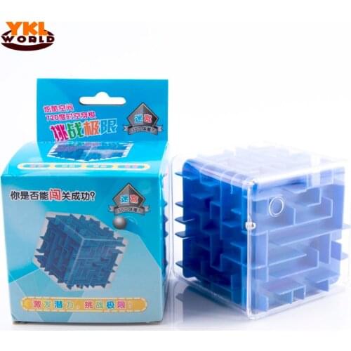 8cm Large Size 3D Maze Puzzle Game Labyrinth Magic Cube Cubos Magicos Rolling Ball Toys Kids Educational Toy (S5