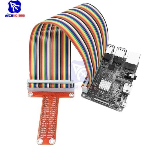 Diymore T Type GPIO Breakout Expansion Board Adapter with 20cm FC40 40pin Flat Ribbon Cable for Raspberry Pi 3 2 Model B & B