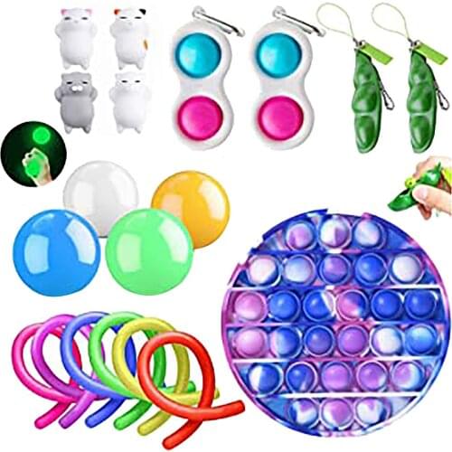 Top Fidget Toys Pack Anti Stress Toy Set Marble Relief Gift For Adults Girl Children Sensory Antistress Relief Figet Toys Box