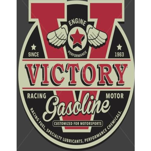 VICTORY GASOLINE LARGE METAL TIN SIGN POSTER VINTAGE STYLE PLAQUE