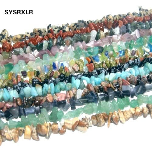 5-8MM Irregular Shape Freeform Chip Natural Stone Bead Pink Quartz Amethysts Agates Lapis Lazuli For Jewelry Making DIY Necklace