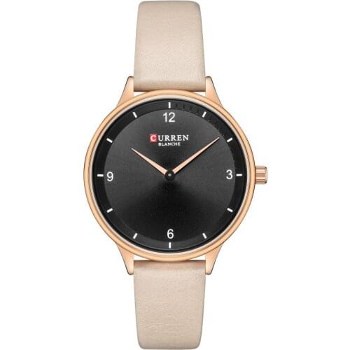 CURREN Brand Women Watch Luxury Top Brand Casual Wristwatch Sapphire Clock Leather Simple Fashion Watch Ladies Relogio Feminino