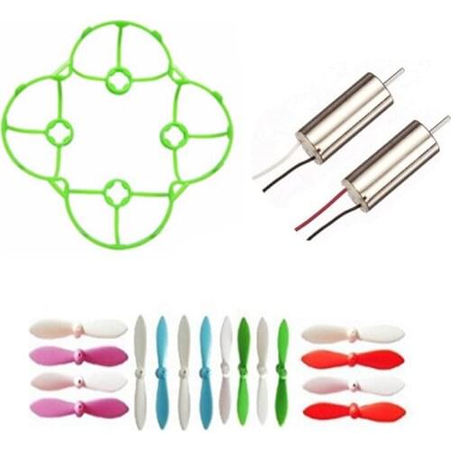 Cheerson CX10 CX-10 CX10 mini four-axis aircraft propeller blades 16PCS green protective ring and motor CX10 Accessories