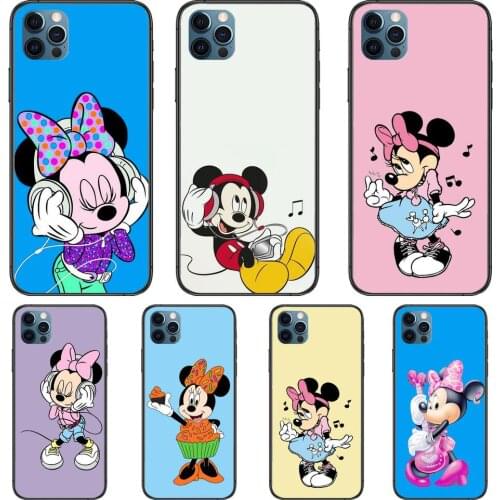 Minnie Mouse Headphone Anime Phone Cases cover For iphone 11 Pro Max case 12 8 7 6 S XR PLUS X XS SE 2020 mini mobile cell shel