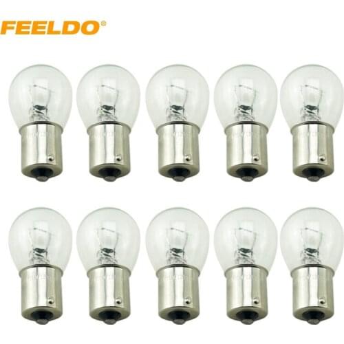 FEELDO 30Pcs 1156 BA15S S25 P21W 12V Car Clear Glass Lamp Turn Tail Bulb Auto Indicator Halogen Lamp #AM2724