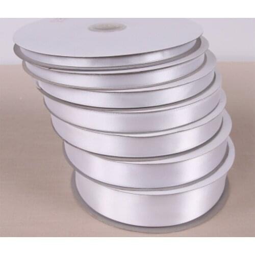 100% Polyester White Silk Satin Ribbon 25 Yards 22m for Wedding Party/Gift Wrapping/Christmas/New Year/garment label Decoration