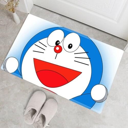 Cute Pattern Living Room Rug Floor Carpets Entrance Door Mat Anti-slip Mat Rectangular Carpet Decor For Kitchen Doormat Doraemon