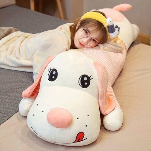 New Brown Lying Dog Plush Toys Cute Stuffed Animal Pillow Cushion T-Shirt Doll Childrens Kids Baby Christmas Girl Presents