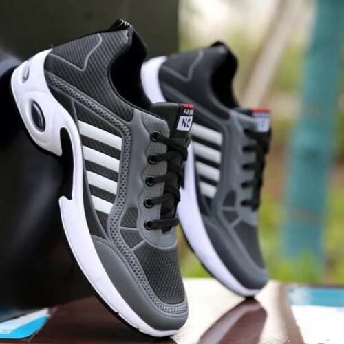 Fall/winter new leather mens sports shoes fashion increase casual shoes outdoor low-cut shock absorption non-slip jogging shoes
