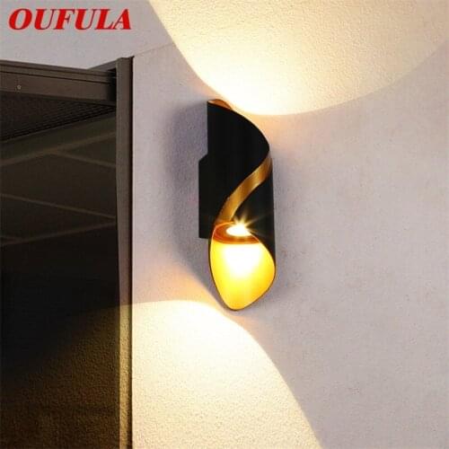 OUFULA Outdoor Wall Light Fixture LED Waterproof Wall Lamp Modern Patio Creative Decorative For Garden Porch Balcony Courtyard