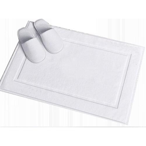 Drop shipping 100% Cotton 50*80cm Ant-slip Hotel Bath Mat for Floor Entrance Doormat Toilet Bathtub Floor Mats 3 colors