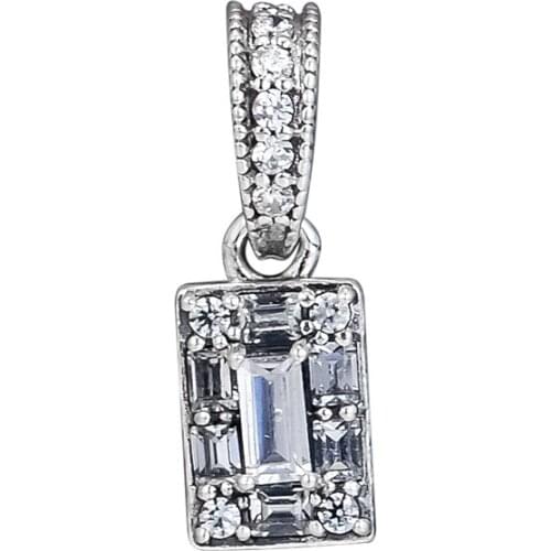 Luminous Ice Pendant Clear CZ Beads Fits 925 sterling silver original Bracelets For Woman DIY Beads for jewelry making